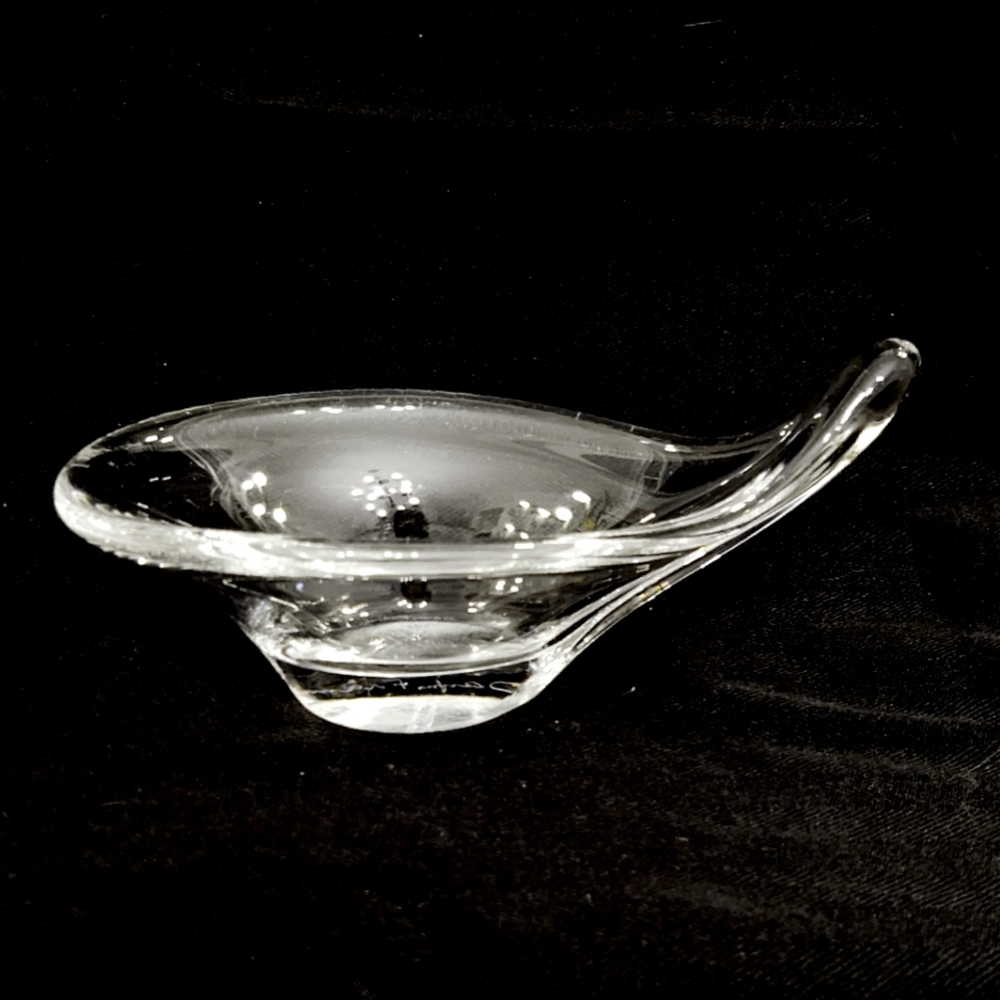 Mid-Century Modern Handmade Nancy Daum Crystal Sculptural Bowl